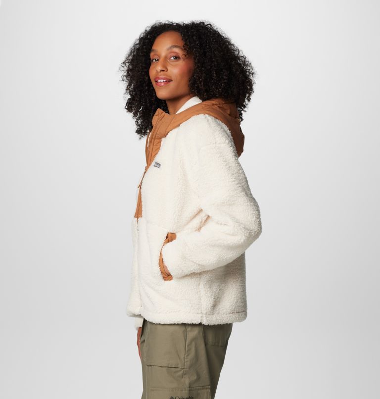 Hooded sherpa cardigan on sale