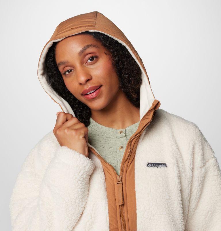 Women s Boundless Discovery Hooded Sherpa Fleece Jacket