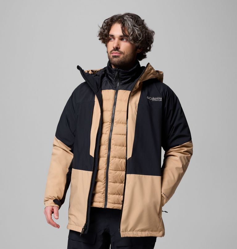 Men's Winter District II Interchange Jacket, Color: Canoe, Black, image 5
