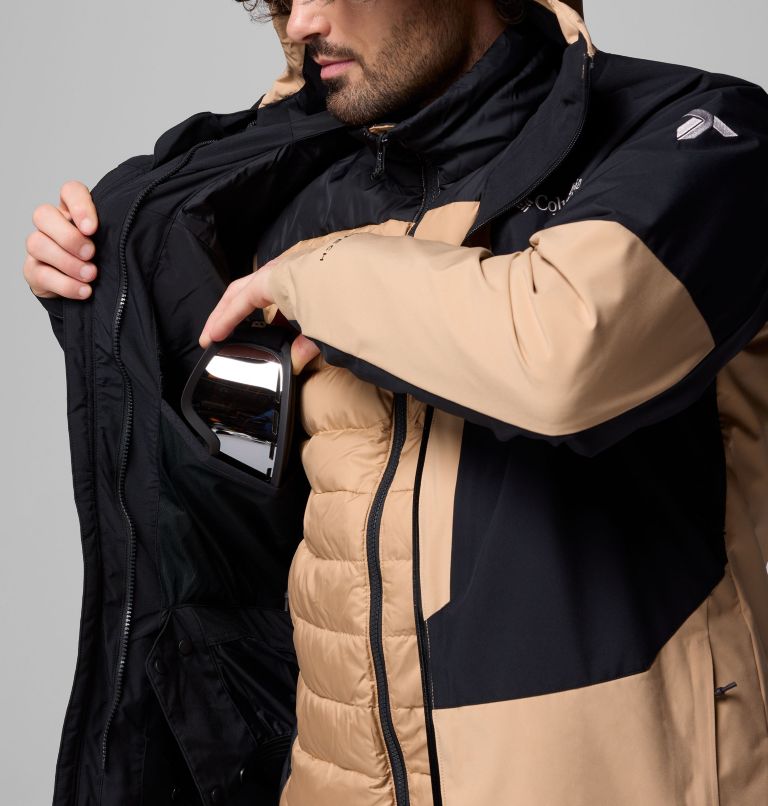 Men's Winter District II Interchange Jacket, Color: Canoe, Black, image 8