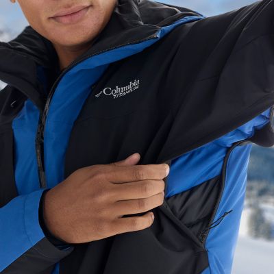 Close-up of a model showing the breathable underarm vents