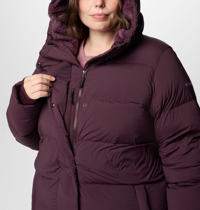 Women's Boundless Days Long Down Jacket - Plus Size, Color: Moonvista, image 7