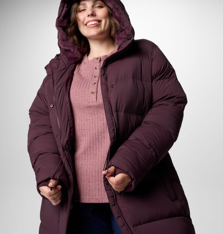 Women's Boundless Days Long Down Jacket - Plus Size, Color: Moonvista, image 8