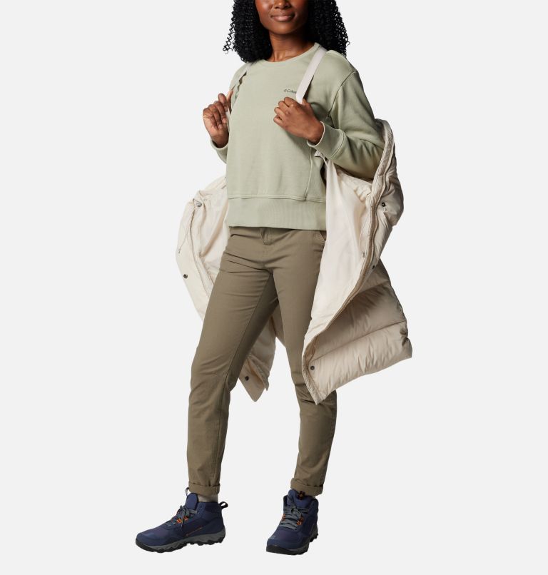 Women's Boundless Days Long Down Hooded Jacket, Color: Dark Stone, image 8