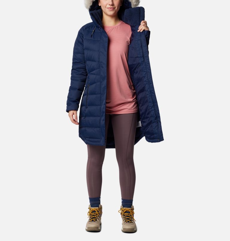 Women's Belle Isle Mid Down Jacket, Color: Collegiate Navy, image 5