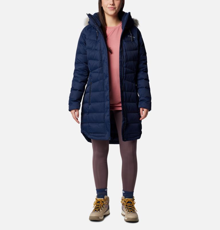 Women's Belle Isle Mid Down Jacket, Color: Collegiate Navy, image 9