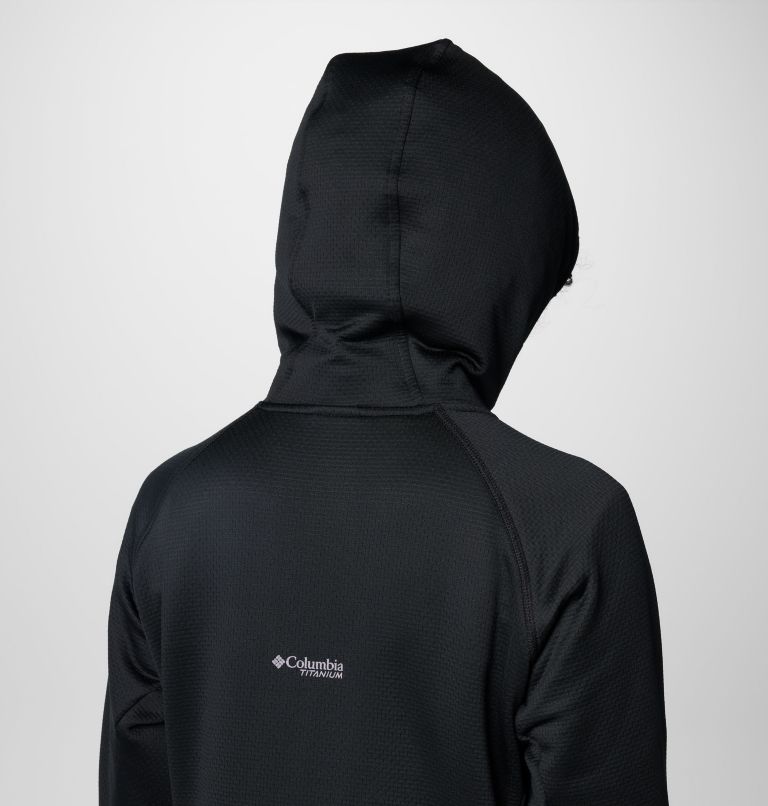 Women's Triple Canyon Grid Fleece Hooded Full Zip Jacket, Color: Black, image 8