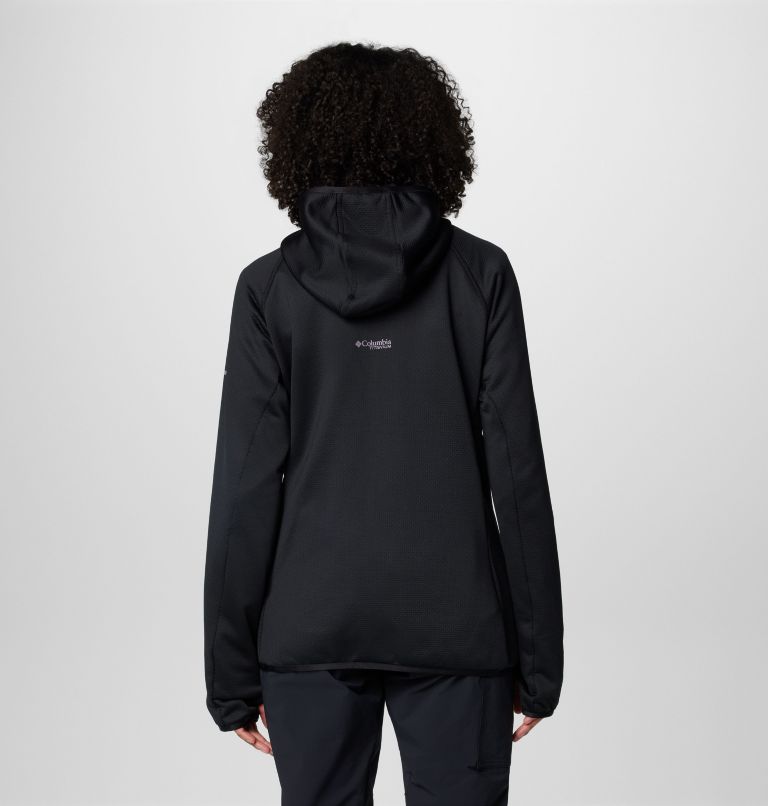 Women's Triple Canyon Grid Fleece Hooded Full Zip Jacket, Color: Black, image 2