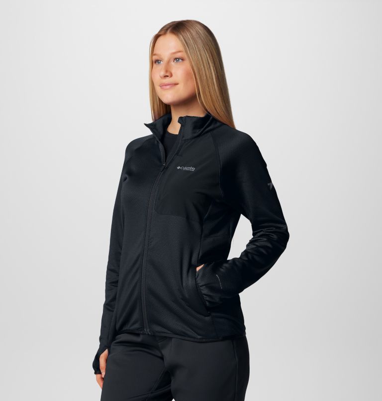 Women's Triple Canyon Grid Fleece Full Zip Jacket, Color: Black, image 4