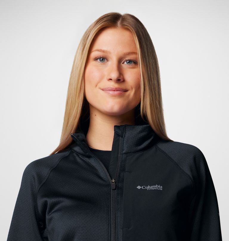 Women's Triple Canyon Grid Fleece Full Zip Jacket, Color: Black, image 5