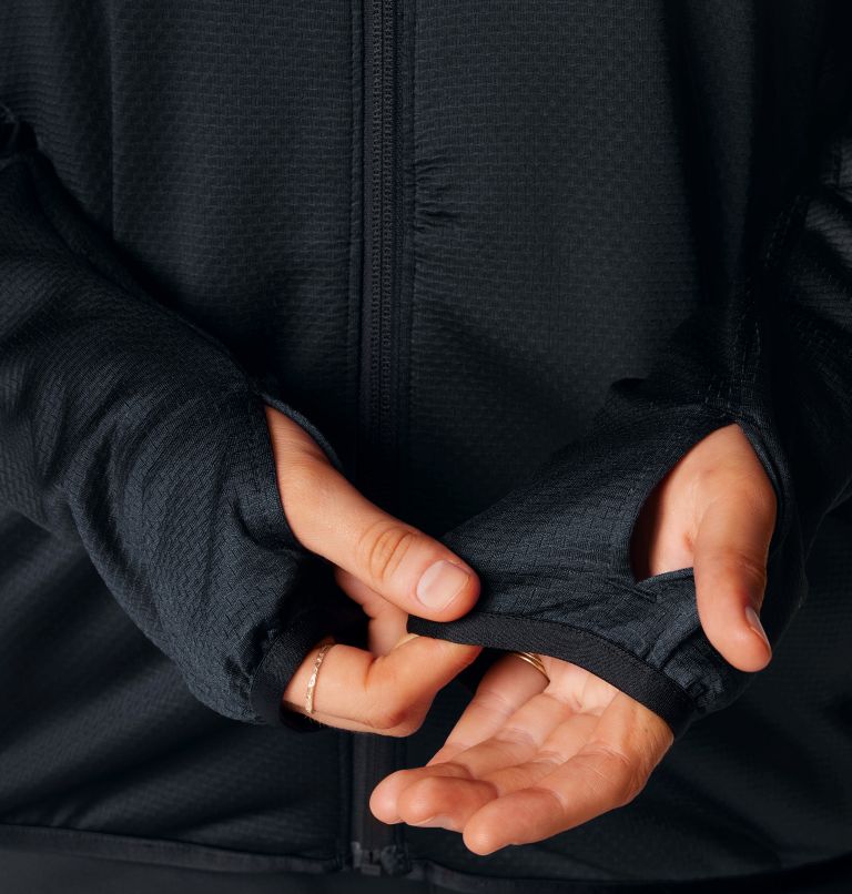 Women's Triple Canyon Grid Fleece Full Zip Jacket, Color: Black, image 6