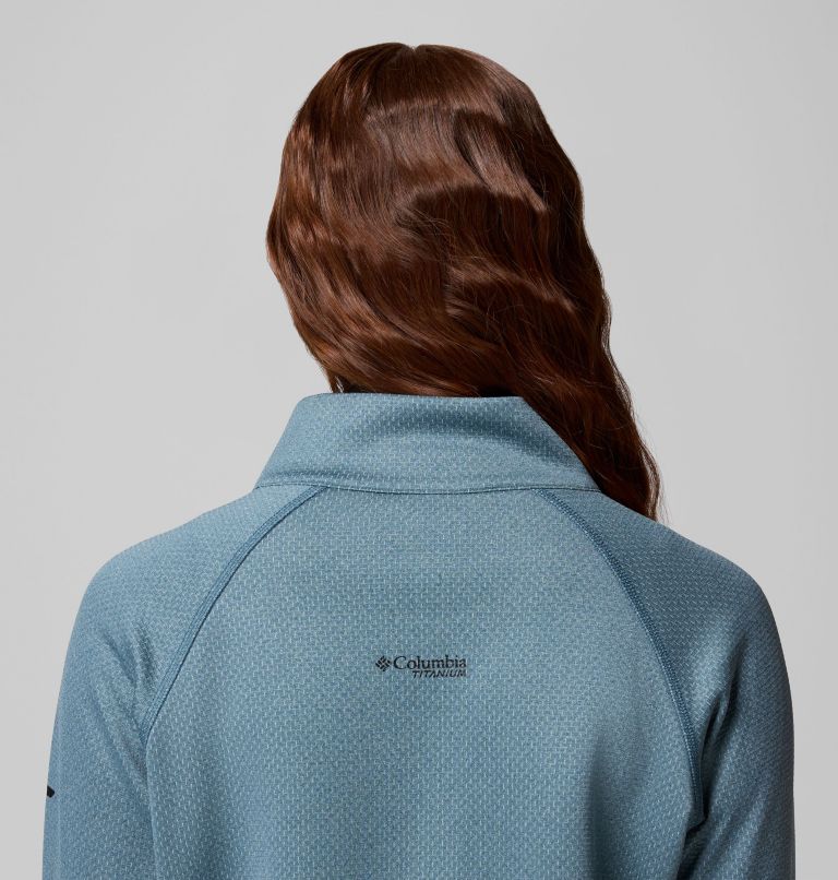 Women's Triple Canyon Grid Fleece Full Zip Jacket, Color: Everblue, Black, image 9