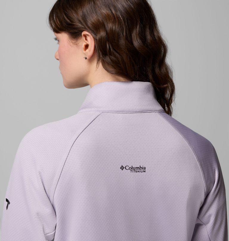 Women's Triple Canyon Grid Fleece Full Zip Jacket, Color: Lavender Pearl, Black, image 8