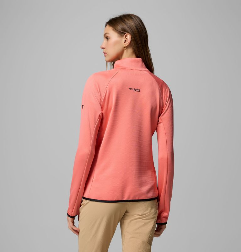 Women's Triple Canyon Grid Fleece Full Zip Jacket, Color: Alpenglow, image 2