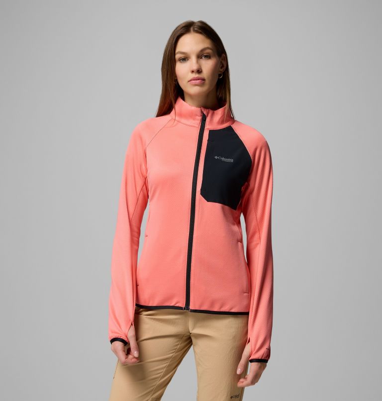 Women's Triple Canyon Grid Fleece Full Zip Jacket, Color: Alpenglow, image 1