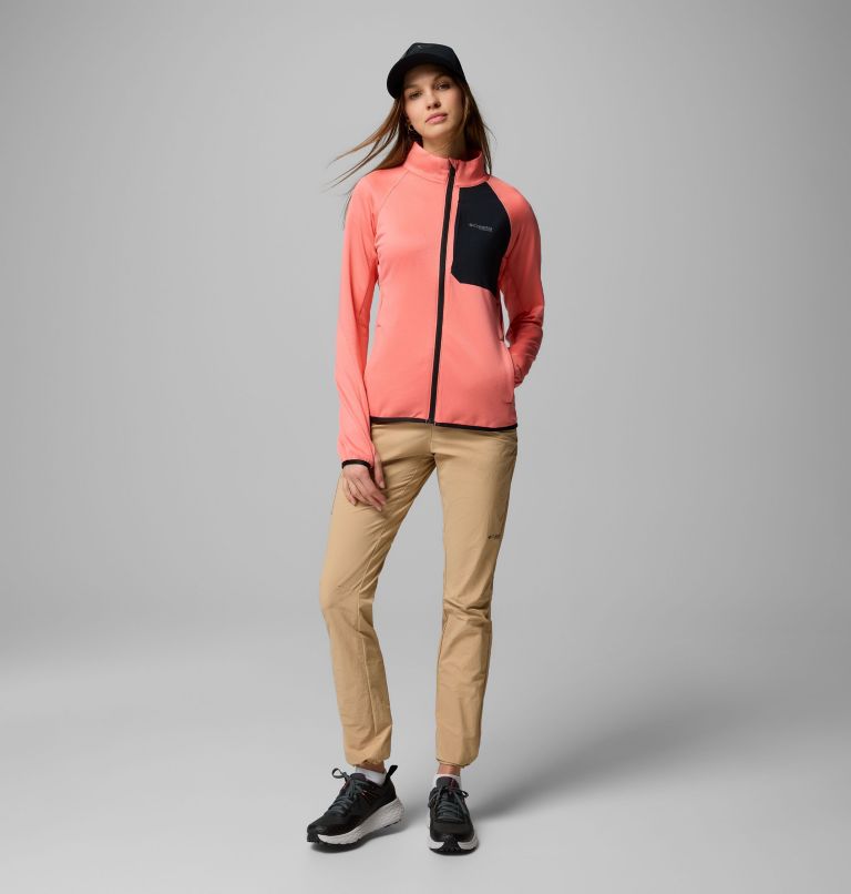 Women's Triple Canyon Grid Fleece Full Zip Jacket, Color: Alpenglow, image 7