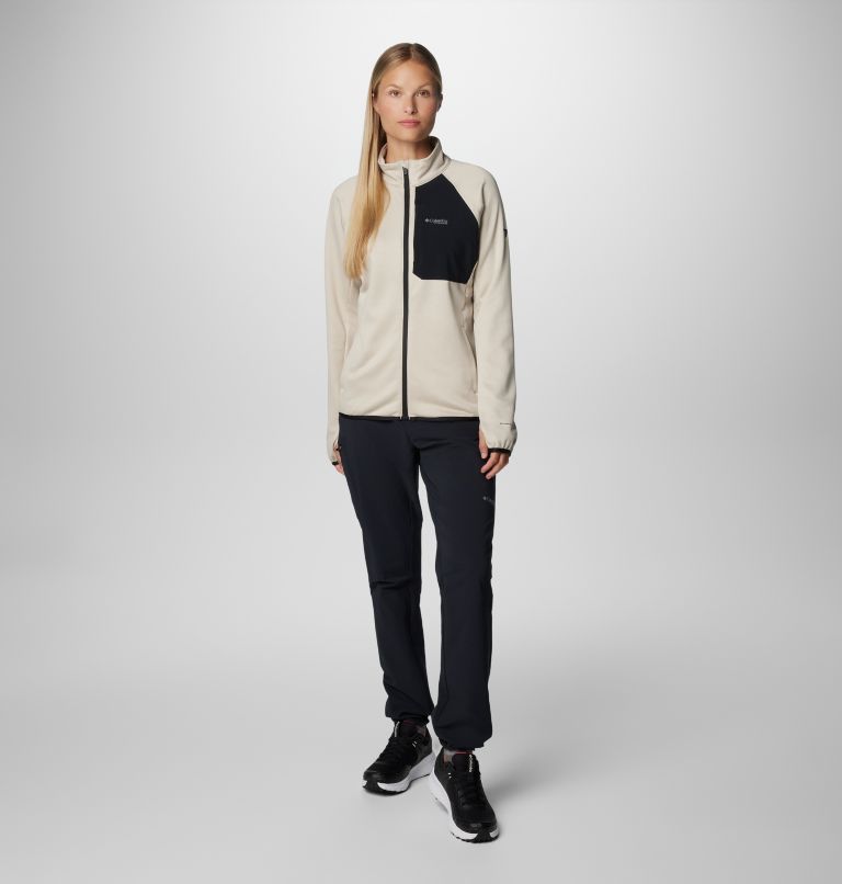 Women's Triple Canyon Technical Grid Fleece Jacket, Color: Dark Stone Heather, Black, image 3