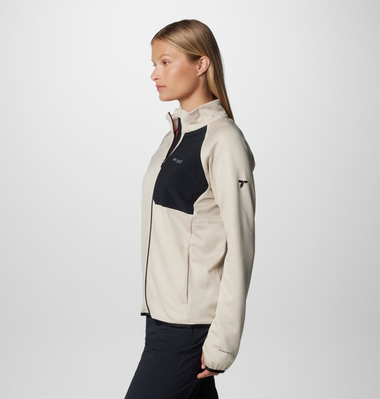 Women's Triple Canyon Technical Grid Fleece Jacket, Color: Dark Stone Heather, Black, image 4