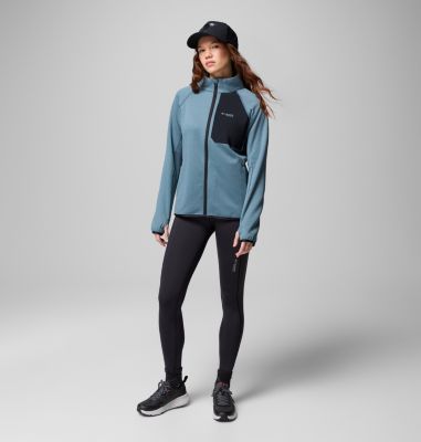 Triple Canyon Grid Fleece FZ, Color: Everblue, Black, image 4
