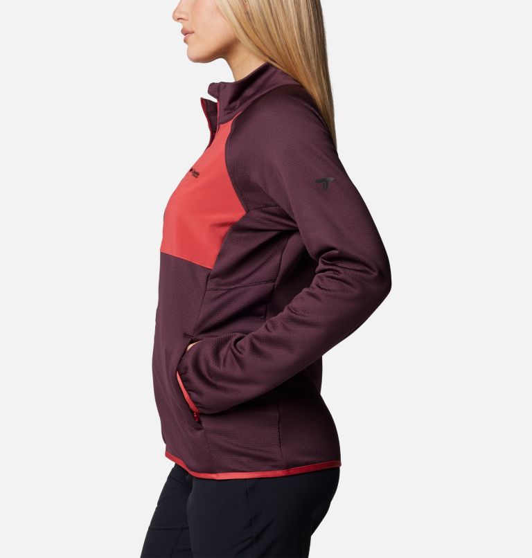 Women's Triple Canyon Technical Grid Fleece Jacket, Color: Moonvista, Daredevil, image 3