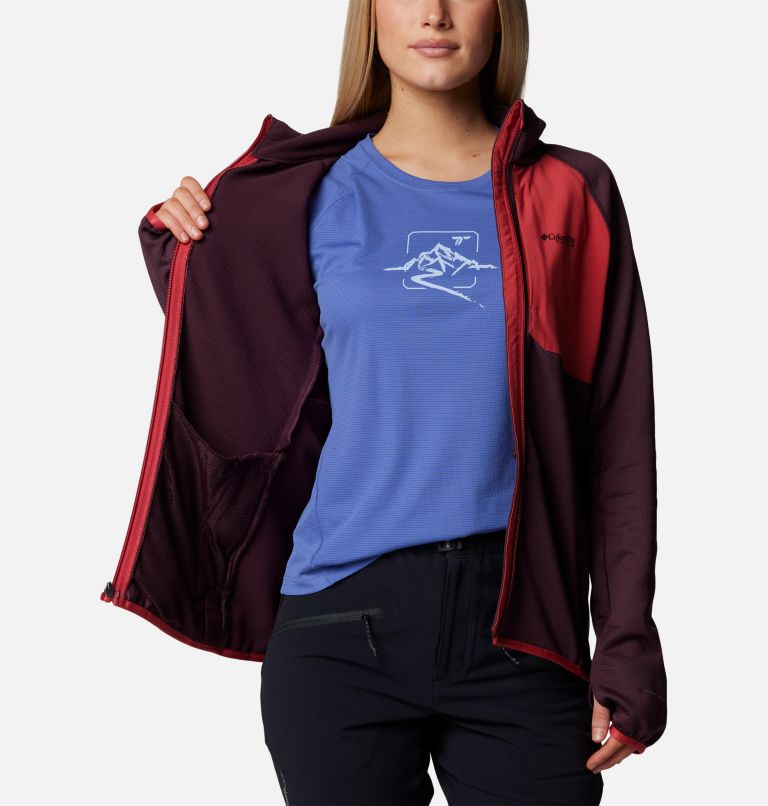 Women's Triple Canyon Technical Grid Fleece Jacket, Color: Moonvista, Daredevil, image 6