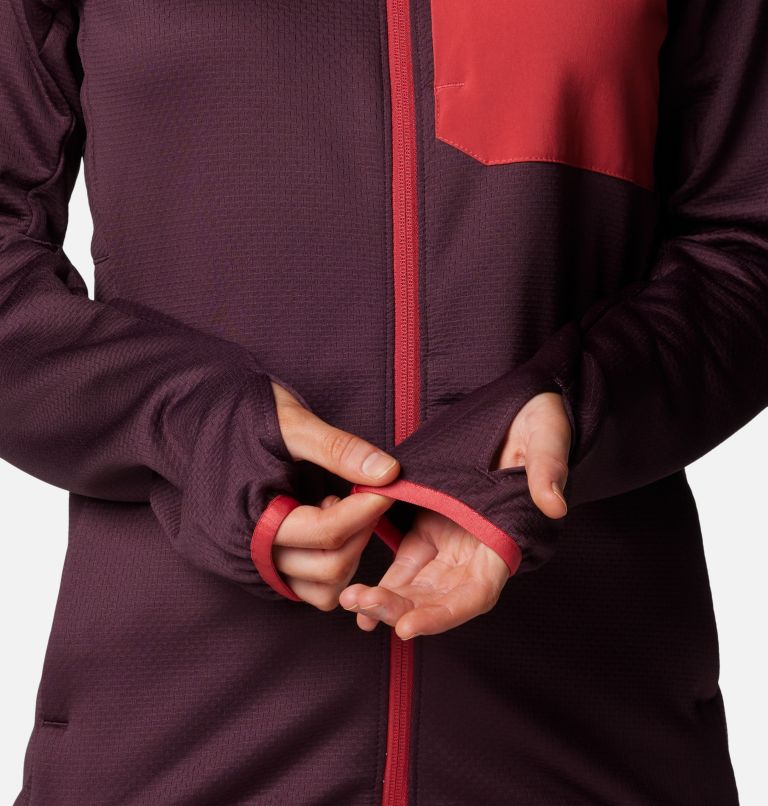Women's Triple Canyon Technical Grid Fleece Jacket, Color: Moonvista, Daredevil, image 7
