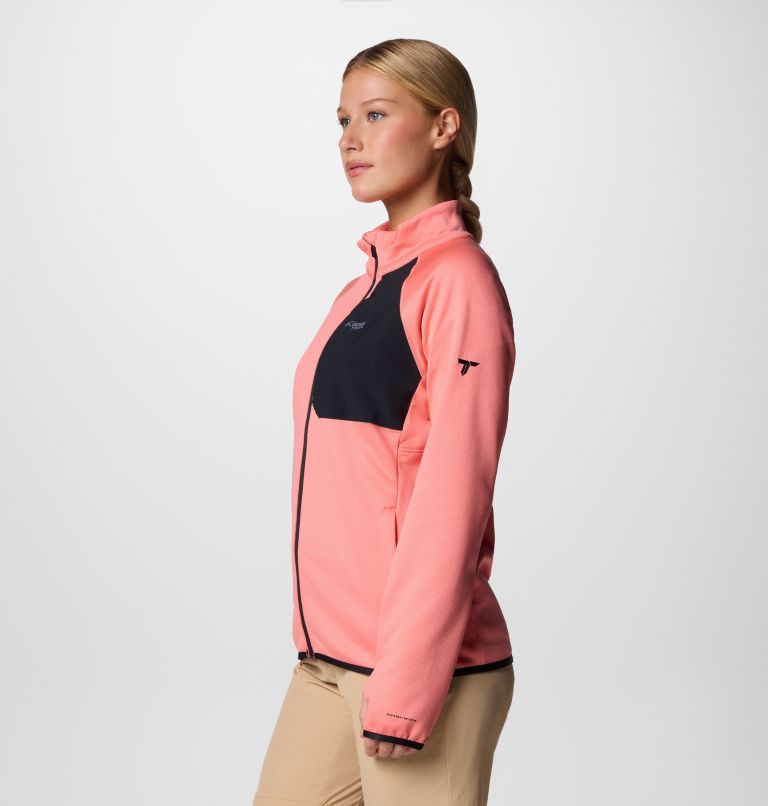 Giacca tecnica in pile con cappuccio Triple Canyon Grid da donna, Color: Alpenglow, image 3