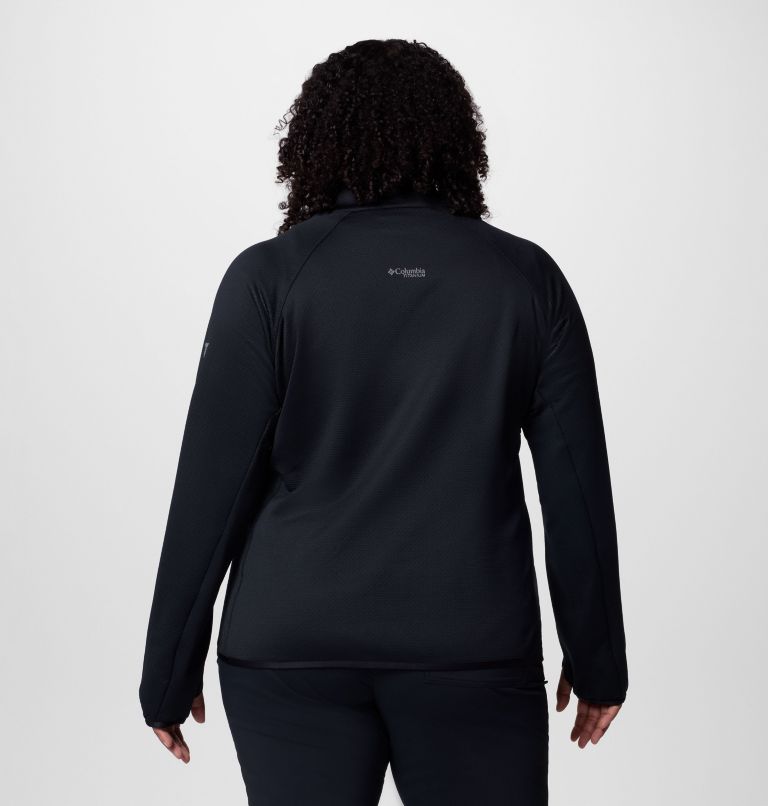 Femme Polaire à fermeture éclair intégrale Triple Canyon Grid - Grandes tailles, Color: Black, image 2