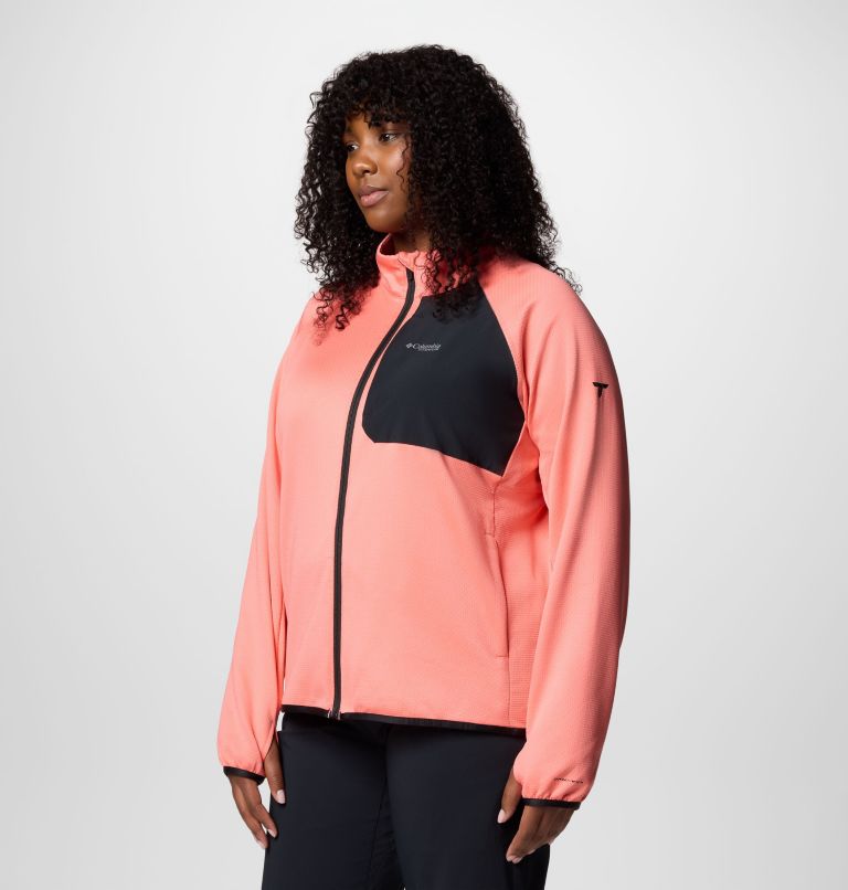 Women's Triple Canyon Grid Fleece Full Zip - Plus Size, Color: Alpenglow, image 3