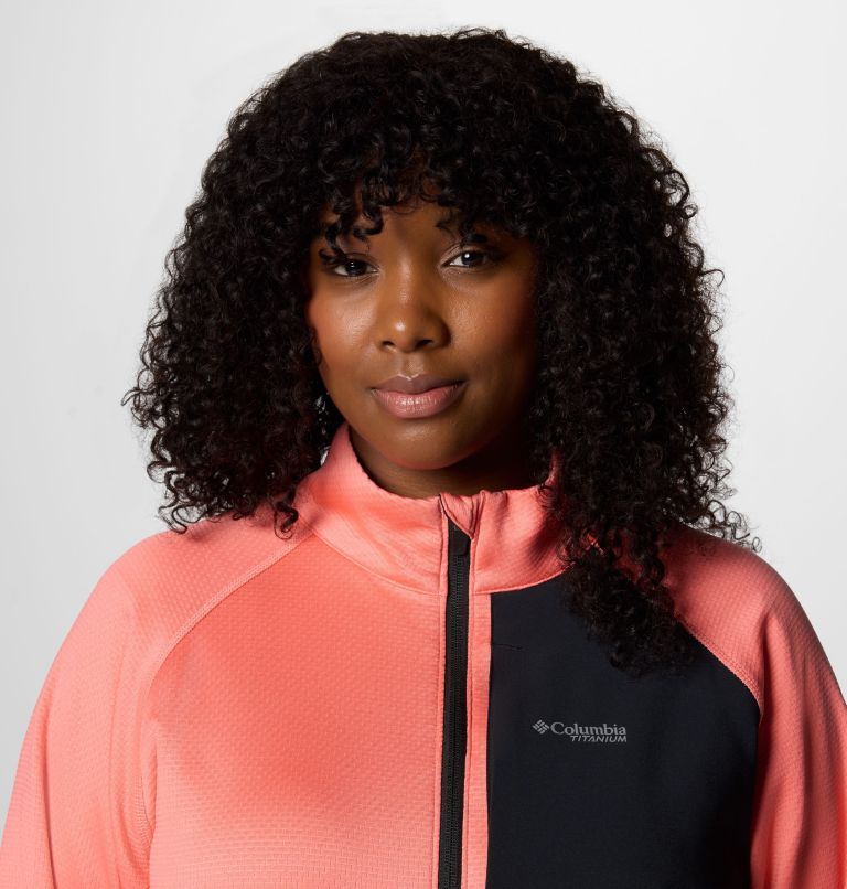 Women's Triple Canyon Grid Fleece Full Zip - Plus Size, Color: Alpenglow, image 4
