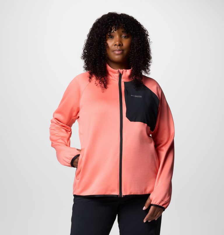 Women's Triple Canyon Grid Fleece Full Zip - Plus Size, Color: Alpenglow, image 1