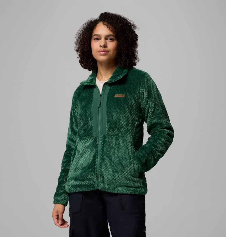 Women's Fire Side Full Zip III Fleece Jacket, Color: Rain Forest, image 1