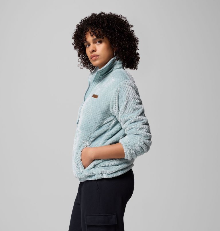 Women's Fire Side Full Zip III Fleece Jacket, Color: Crushed Blue, image 4