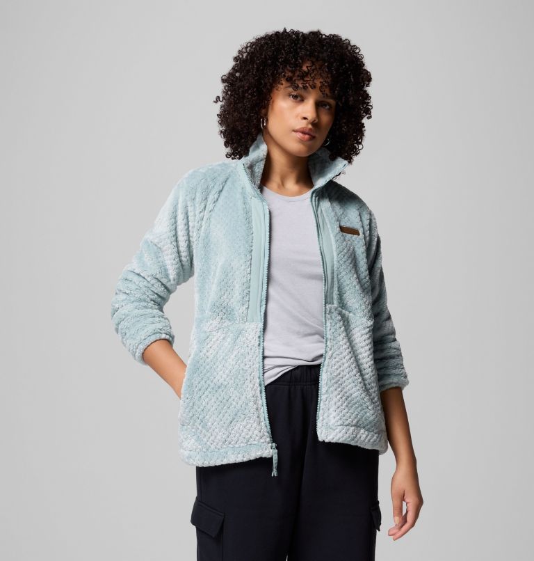 Women's Fire Side Full Zip III Fleece Jacket, Color: Crushed Blue, image 5