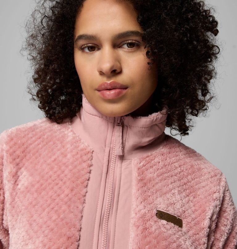 Women's Fire Side Full Zip III Fleece Jacket, Color: Eraser Pink, image 5