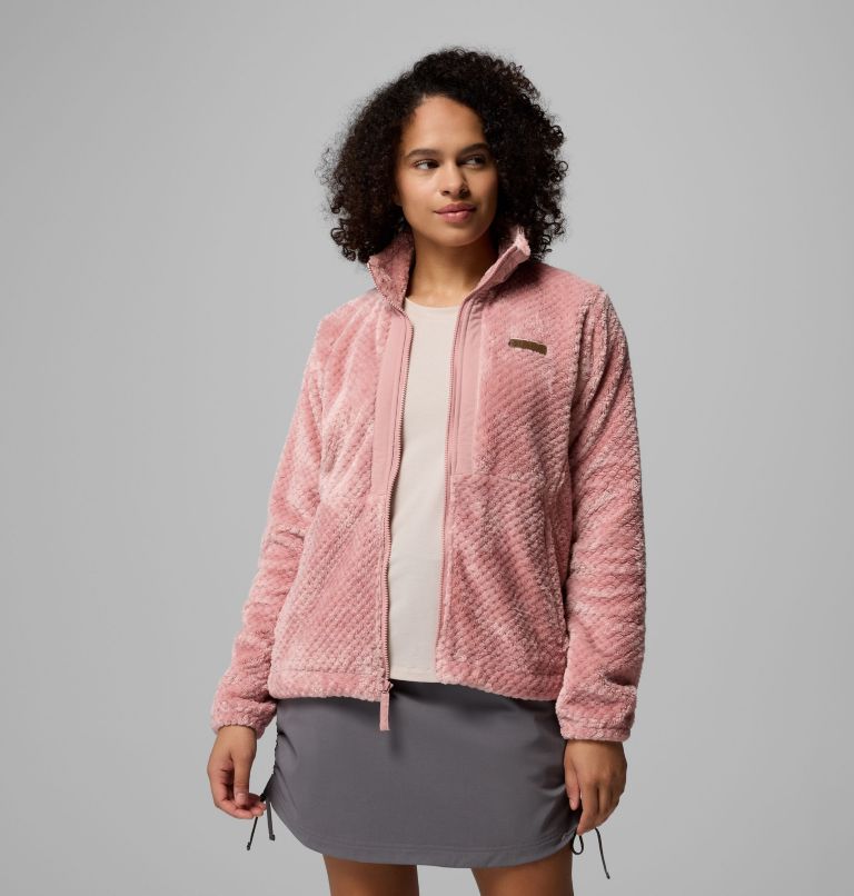Women's Fire Side Full Zip III Fleece Jacket, Color: Eraser Pink, image 7