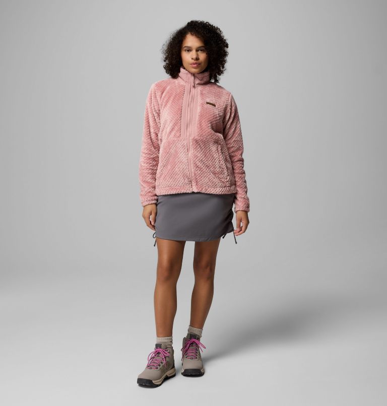 Women's Fire Side Full Zip III Fleece Jacket, Color: Eraser Pink, image 2