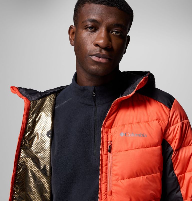 Men's Labyrinth Loop II Hooded Jacket, Color: Zing, Shark, image 8