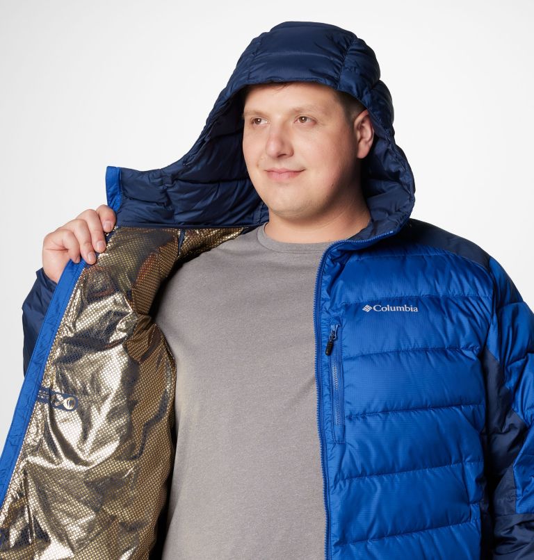 Men's Labyrinth Loop II Hooded Jacket - Big, Color: Mountain Blue, Collegiate Navy, image 6