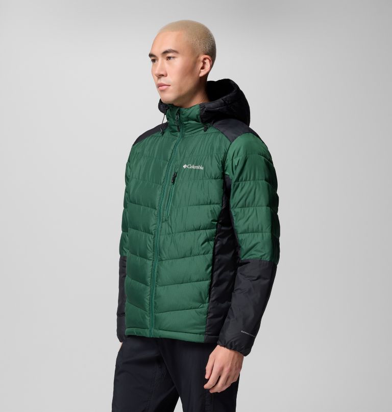 Men's Labyrinth Loop II Insulated Hooded Jacket, Color: Rain Forest, Black, image 4