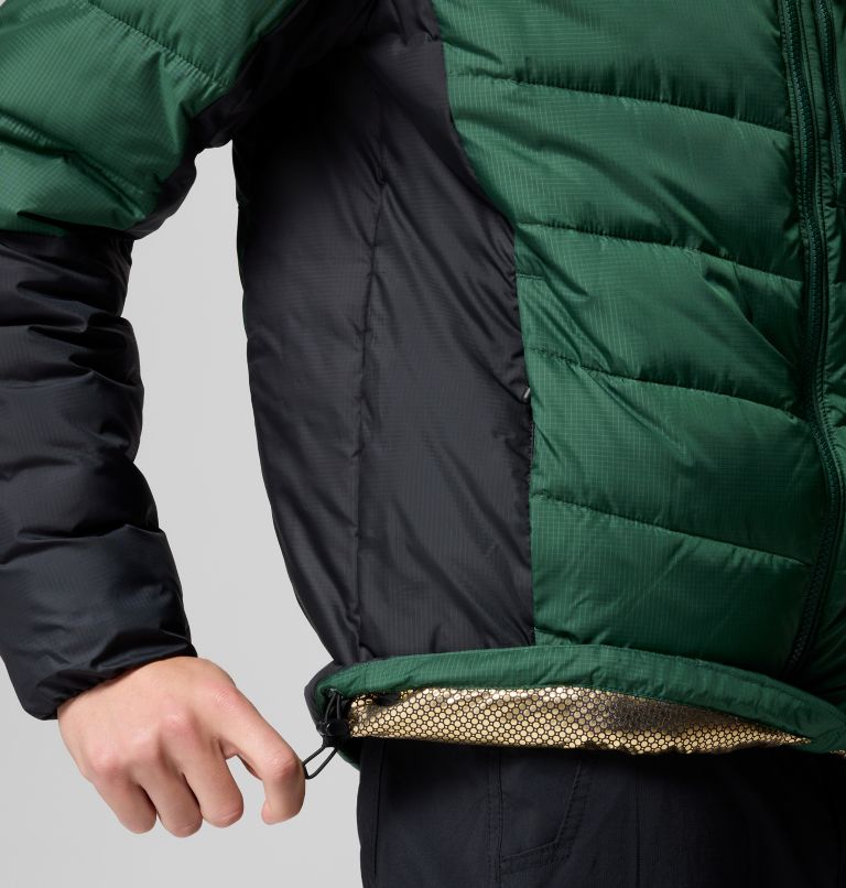 Men's Labyrinth Loop II Insulated Hooded Jacket, Color: Rain Forest, Black, image 9