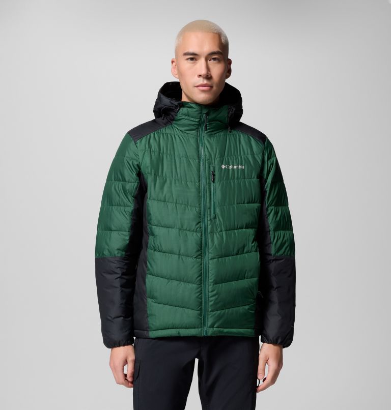 Men's Labyrinth Loop II Insulated Hooded Jacket, Color: Rain Forest, Black, image 1