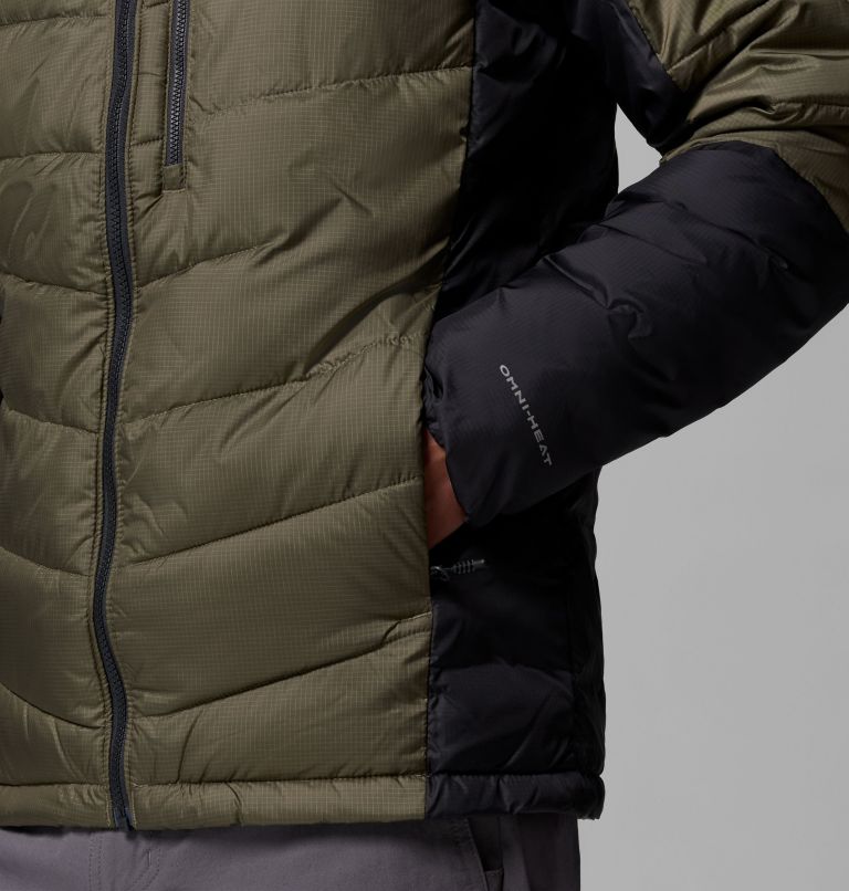 Men's Labyrinth Loop II Insulated Hooded Jacket, Color: Stone Green, Shark, image 9
