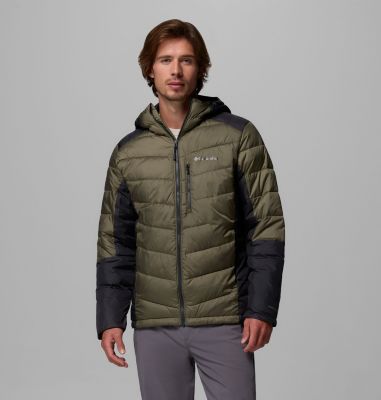 Men's Labyrinth Loop II Insulated Hooded Jacket, Color: Stone Green, Shark, image 25