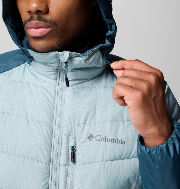 Men's Labyrinth Loop II Insulated Hooded Jacket, Color: Crushed Blue, Everblue, image 5