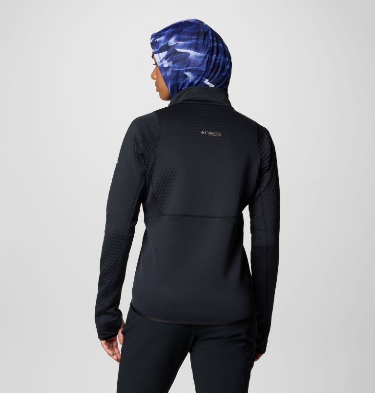 Women's Crystal Leaf Omni-Heat Helix Half Zip Pullover, Color: Black, image 2