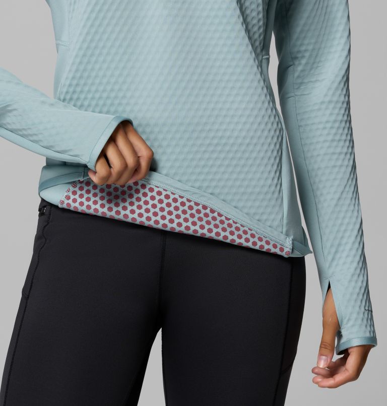 Women's Crystal Leaf Omni-Heat Helix Half Zip Fleece, Color: Crushed Blue, image 5