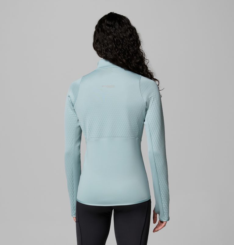 Women's Crystal Leaf Omni-Heat Helix Half Zip Fleece, Color: Crushed Blue, image 2
