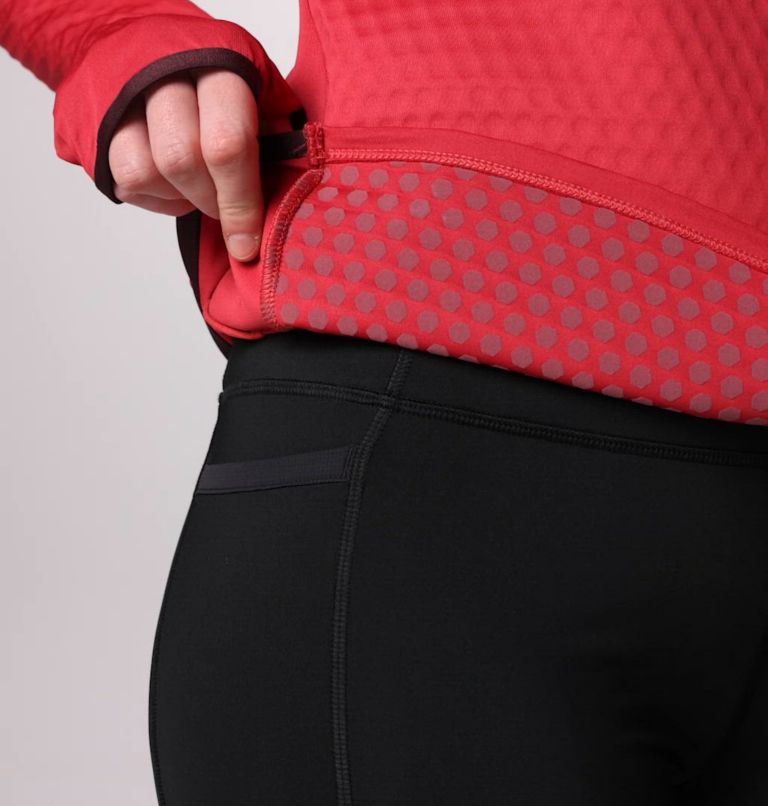 Women's Crystal Leaf Omni-Heat Helix Half Zip Pullover, Color: Daredevil