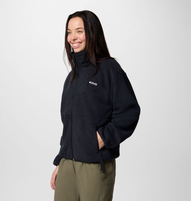 Women's Sequoia Grove Full Zip Fleece, Color: Black, image 3